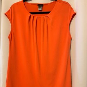 Ann Taylor Sleeveless Orange Blouse Sz L